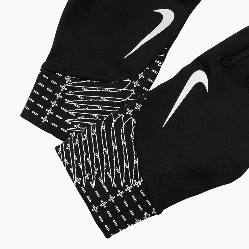 Férfi futókesztyűk Nike Pacer Lightweight RG Reflective black/silver 5