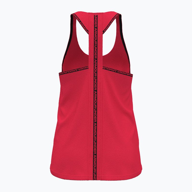 Under Armour Knockout Tank versenyző piros/fekete női edzős tank felső 2