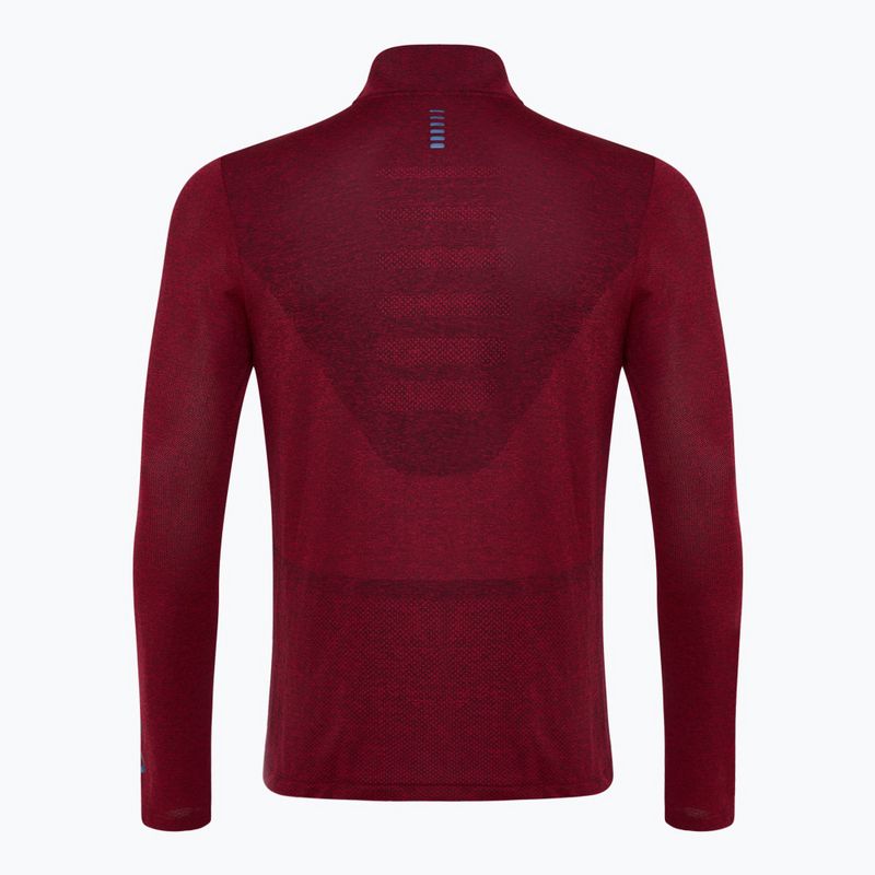 Férfi futópulóver Under Armour Seamless Stride 1/4 Zip racer red/reflective 2