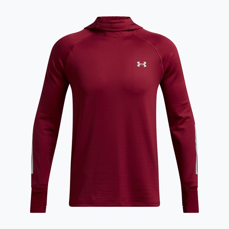Férfi pulóver do biegania Under Armour Launch Elite CW Balaclava Hoody cardinal/reflective 5