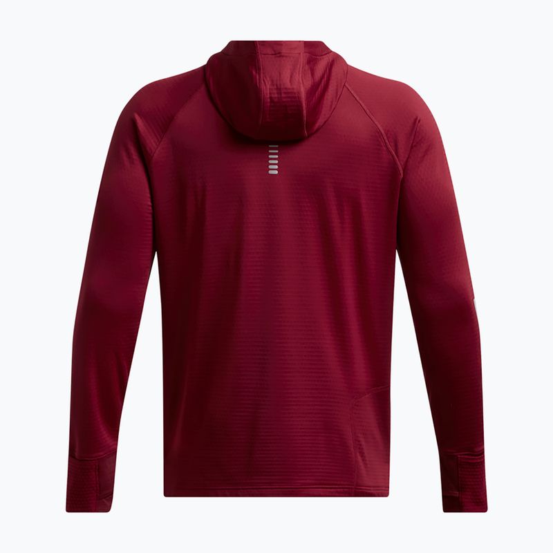 Férfi pulóver do biegania Under Armour Launch Elite CW Balaclava Hoody cardinal/reflective 6