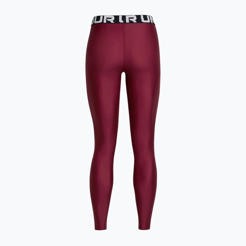 Under Armour HeatGear kardinál/fehér női leggings 5