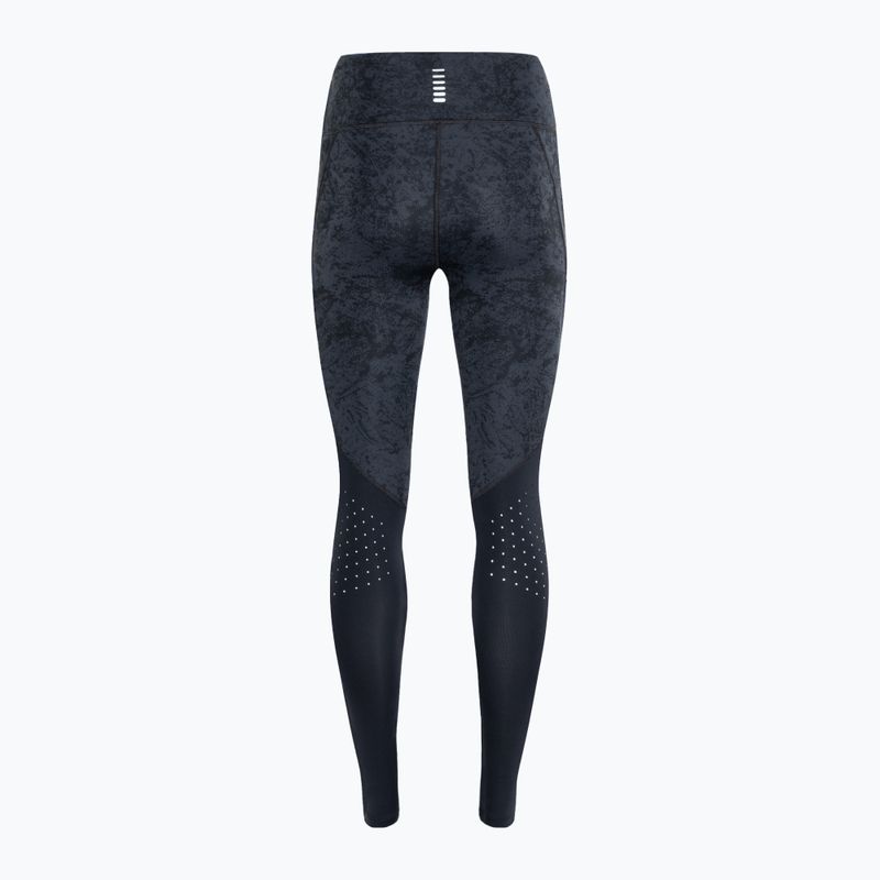 Női Under Armour Launch Printed Ankle futó leggings fekete/fekete/fényvisszaverő női futónadrág 2