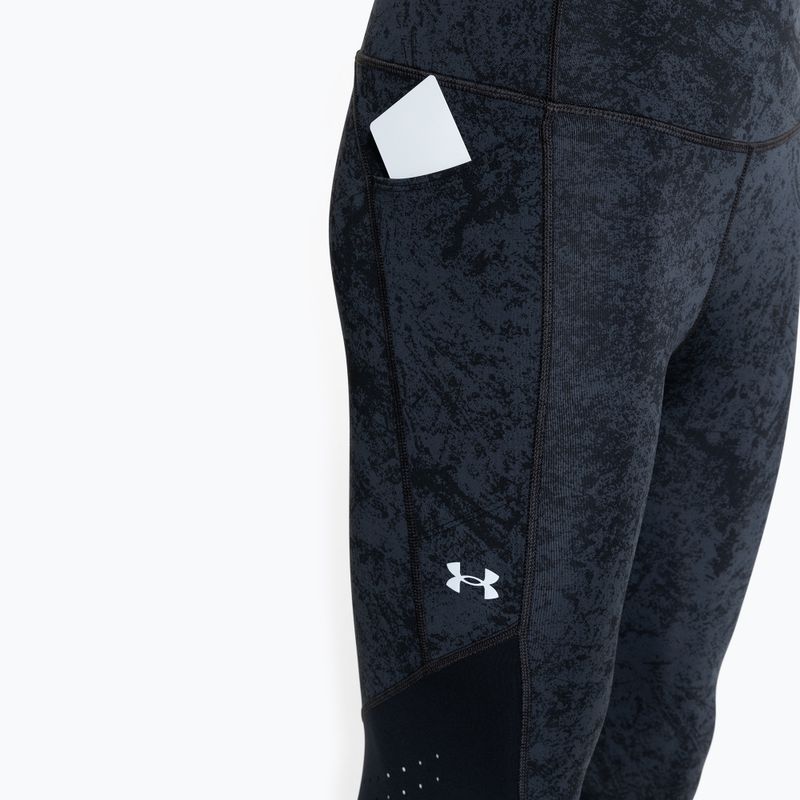 Női Under Armour Launch Printed Ankle futó leggings fekete/fekete/fényvisszaverő női futónadrág 3