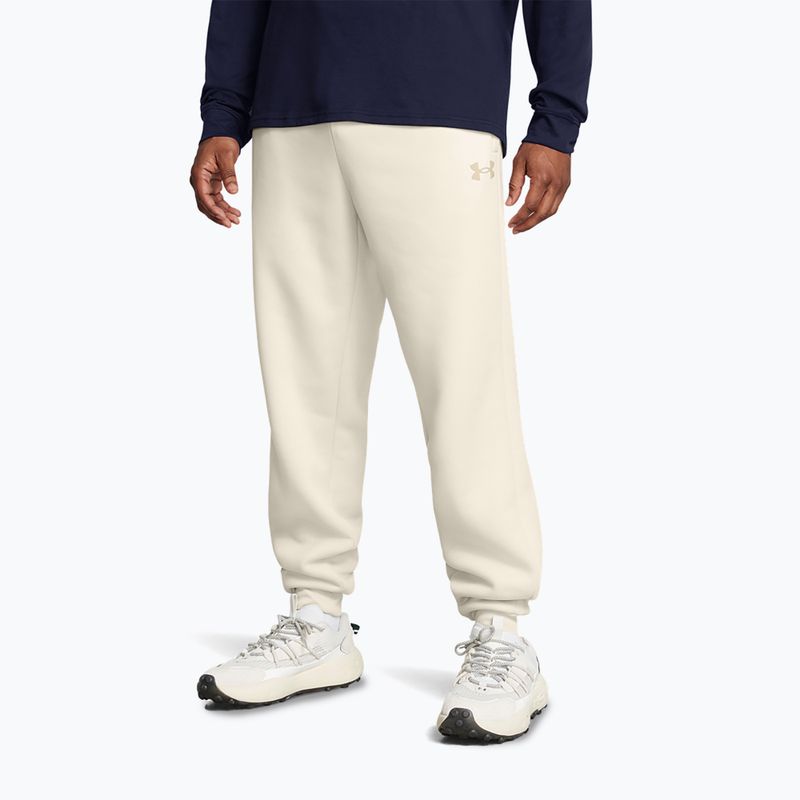 Férfi Under Armour Fleece Pro Joggers csúcsfehér/khaki alapon