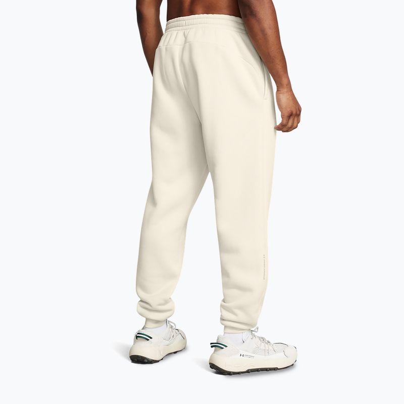 Férfi Under Armour Fleece Pro Joggers csúcsfehér/khaki alapon 3