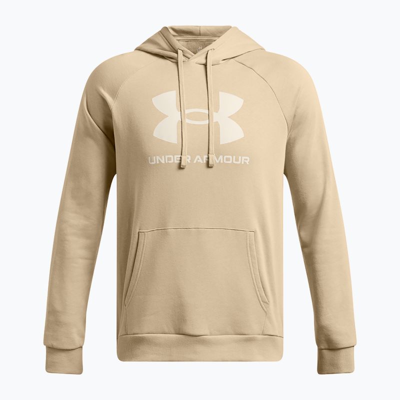 Férfi Under Armour Rival Fleece Logo HD városi khaki/summit fehér melegítőfelső 4