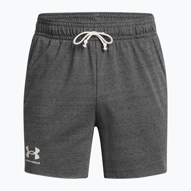 Under Armour férfi Rival Terry 6in castlerock/onyx fehér rövidnadrág 5