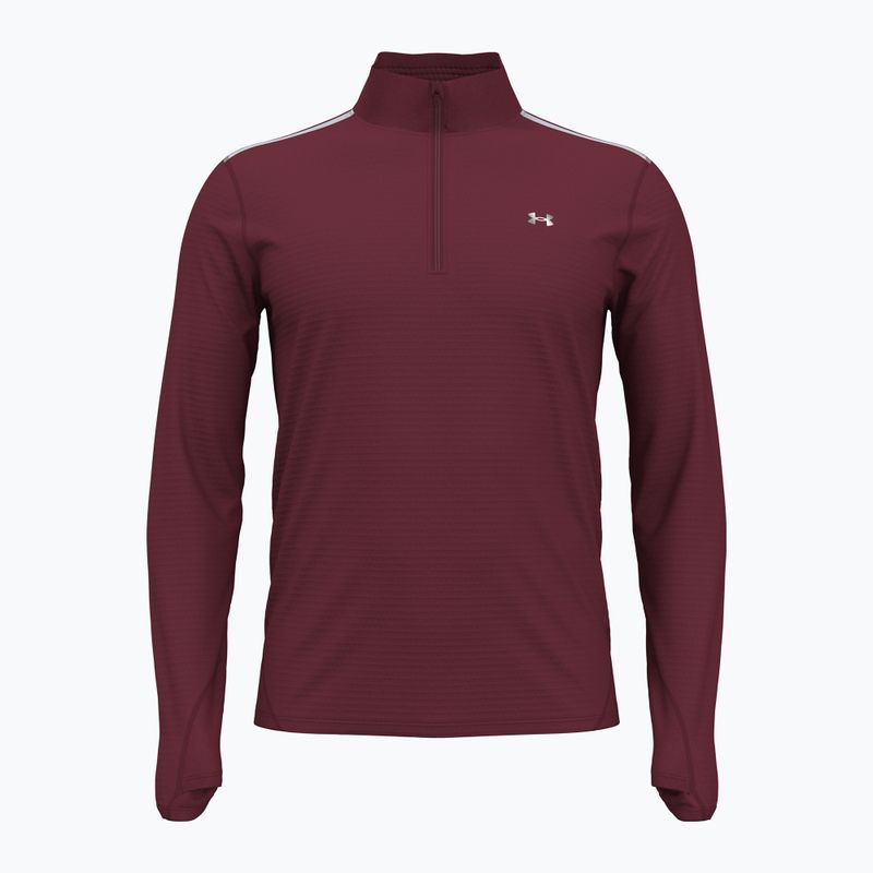 Férfi futópulóver Under Armour Vanish CW 1/4 Zip cardinal/reflective