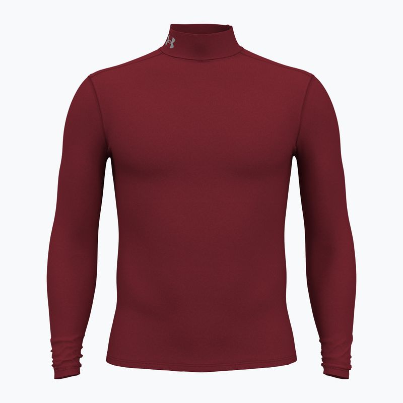 Férfi hosszú ujjú felső Under Armour Elite Mock CG cardinal/metallic silver