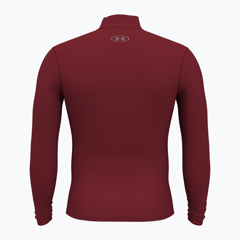 Férfi hosszú ujjú felső Under Armour Elite Mock CG cardinal/metallic silver 2