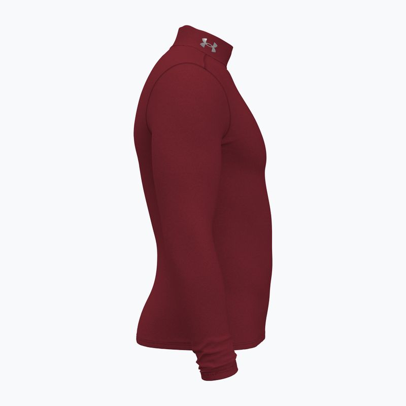 Férfi hosszú ujjú felső Under Armour Elite Mock CG cardinal/metallic silver 3