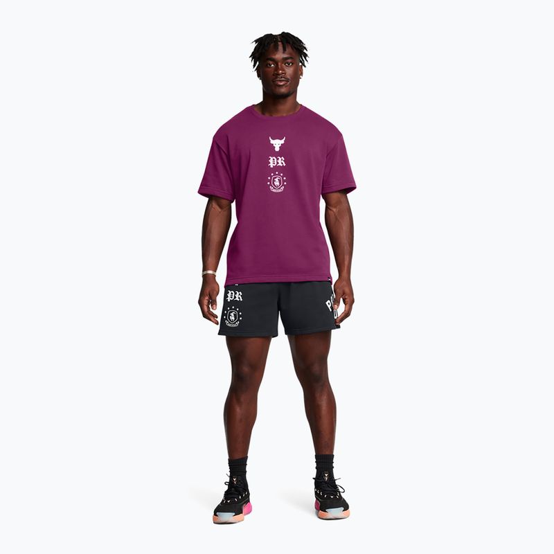 Férfi rövidnadrág Under Armour Project Rock Terry Badge Of Honor Fleece black 2