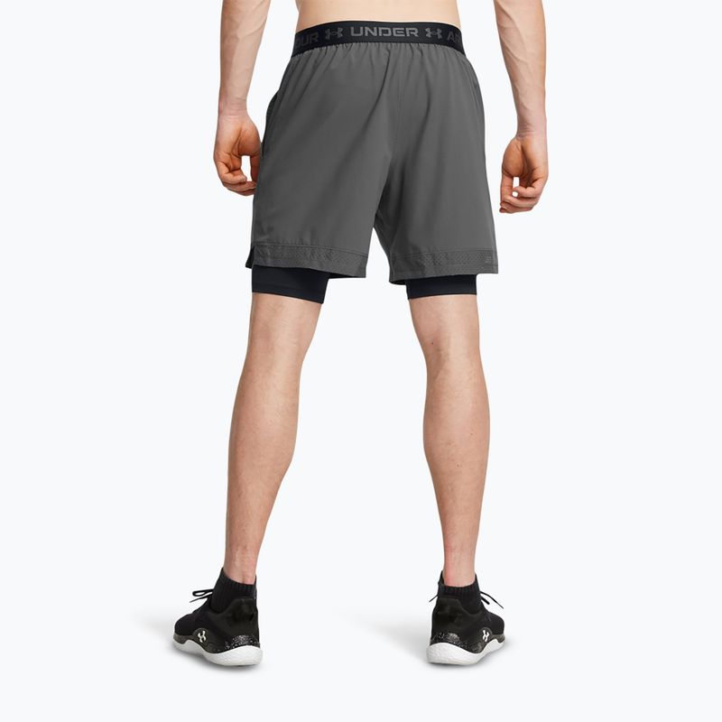Férfi Under Armour Vanish Woven 2In1 Sts castlerock/fekete/fekete edzésnadrág 3