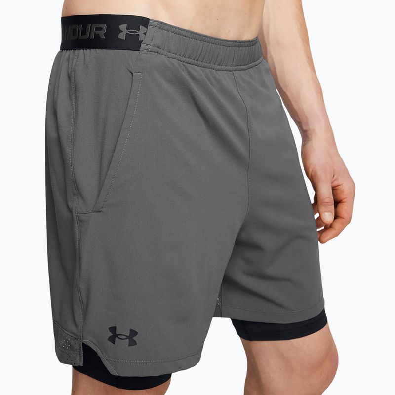 Férfi Under Armour Vanish Woven 2In1 Sts castlerock/fekete/fekete edzésnadrág 4