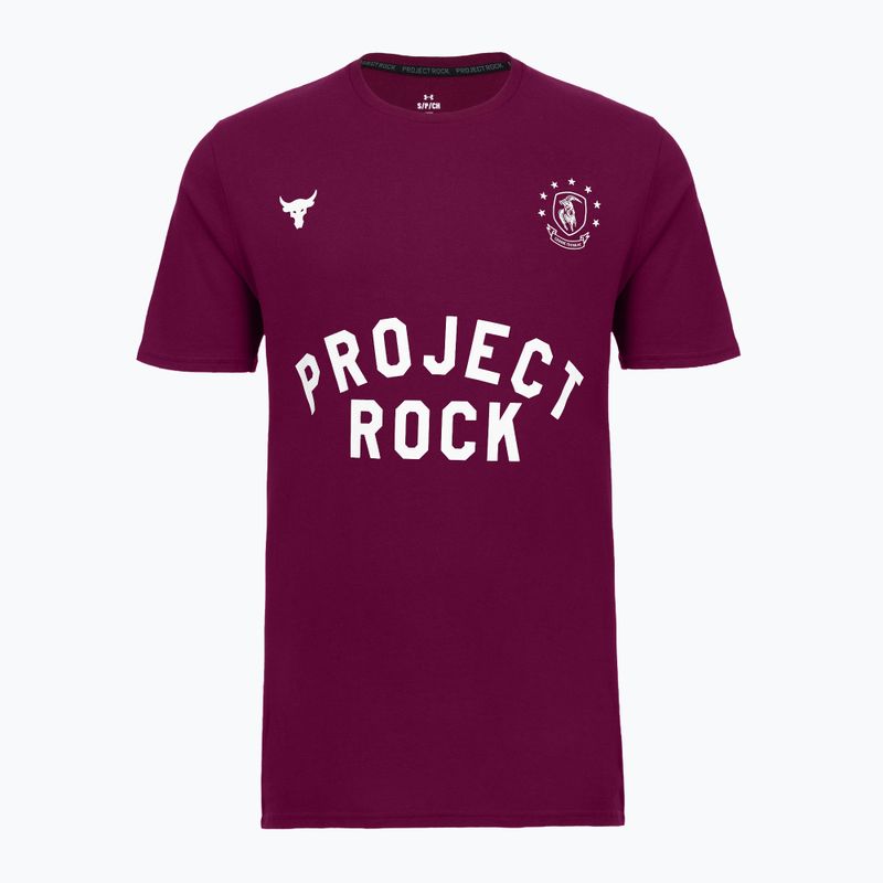 Férfi edző póló Under Armour Project Rock Badge Of Honor purple 3