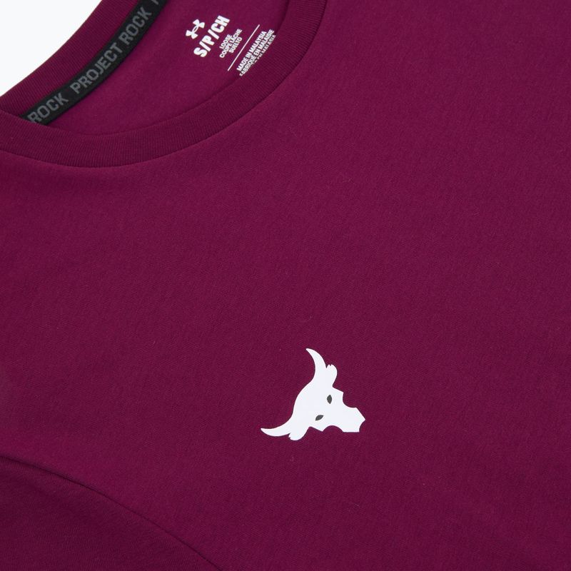 Férfi edző póló Under Armour Project Rock Badge Of Honor purple 5