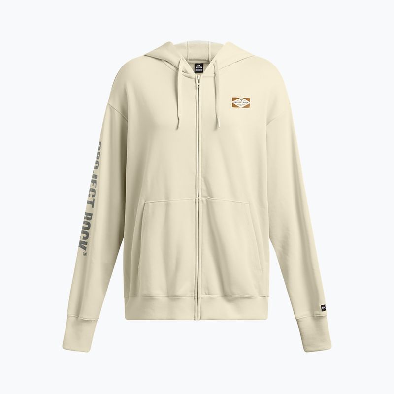 Női pulóver Under Armour Project Rock HWT Full Zip Hard at Work silt/clay green/yellow ochre 3