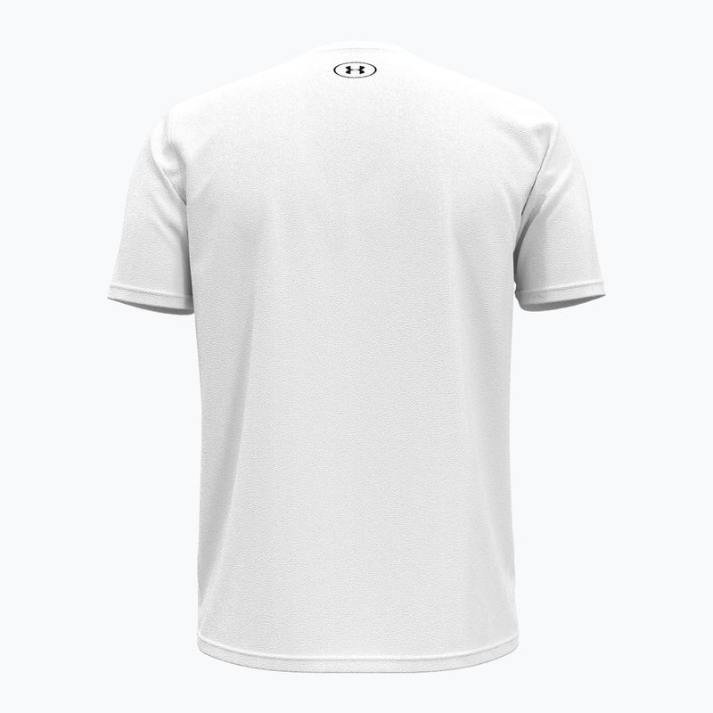 Férfi edzőpóló Under Armour Sliced Wordmark 60/40S white/black 2