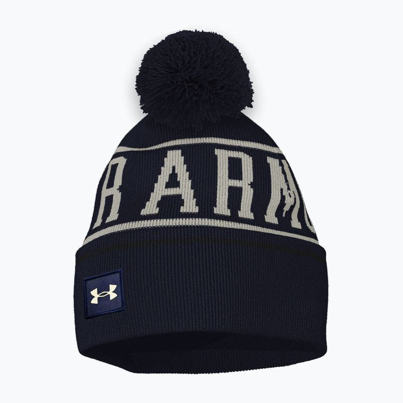 Férfi téli sapka Under Armour Halftime Pom Beanie midnight navy/summit white 3
