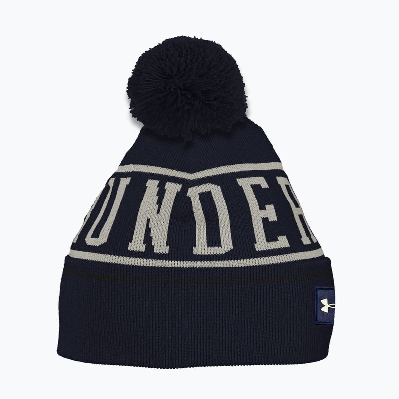 Férfi téli sapka Under Armour Halftime Pom Beanie midnight navy/summit white 5