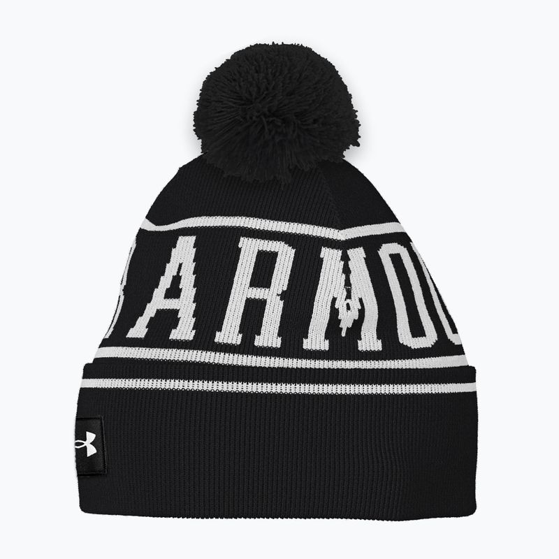 Férfi téli sapka Under Armour Halftime Pom Beanie black/white/white 4