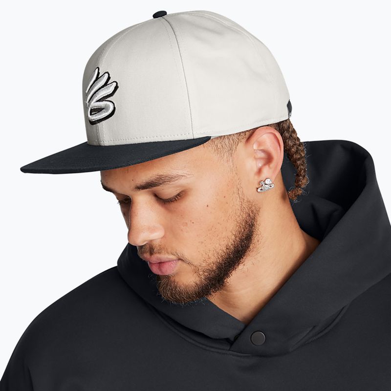 Under Armour Curry Curry Flat Brim Snapback férfi sapka fehér agyag/fekete 3