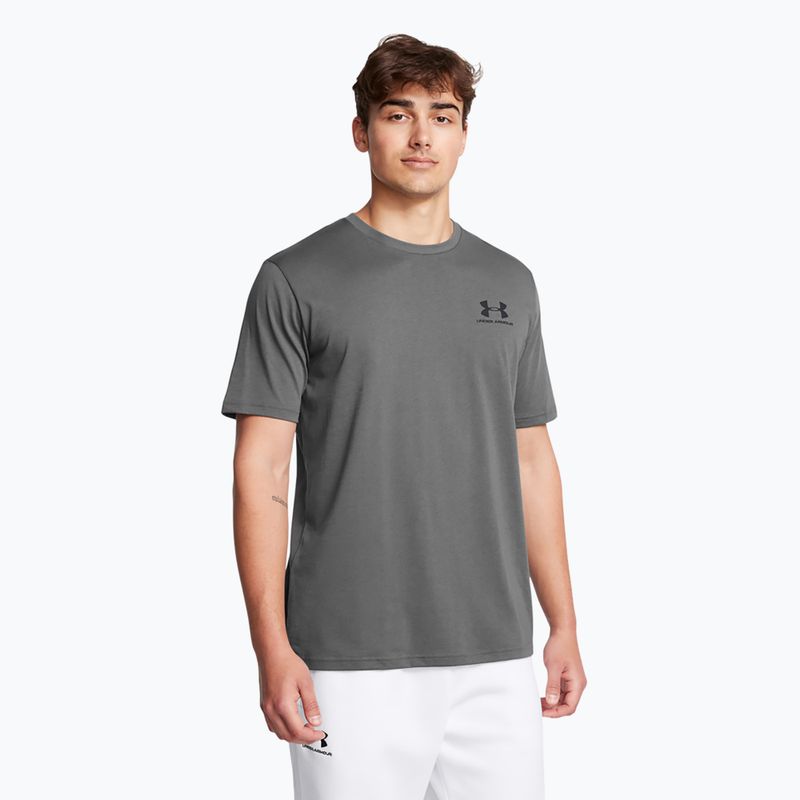 Férfi Under Armour Sportstyle bal mellkasi póló castlerock/fekete