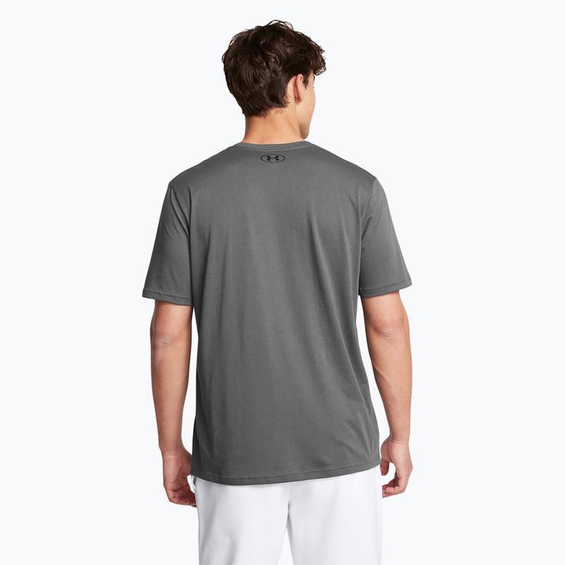Férfi Under Armour Sportstyle bal mellkasi póló castlerock/fekete 2