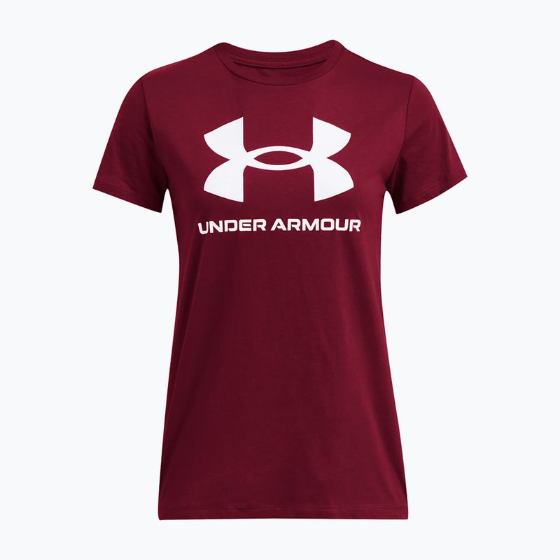 Under Armour női Rival logós női póló bíbor/fehér 3