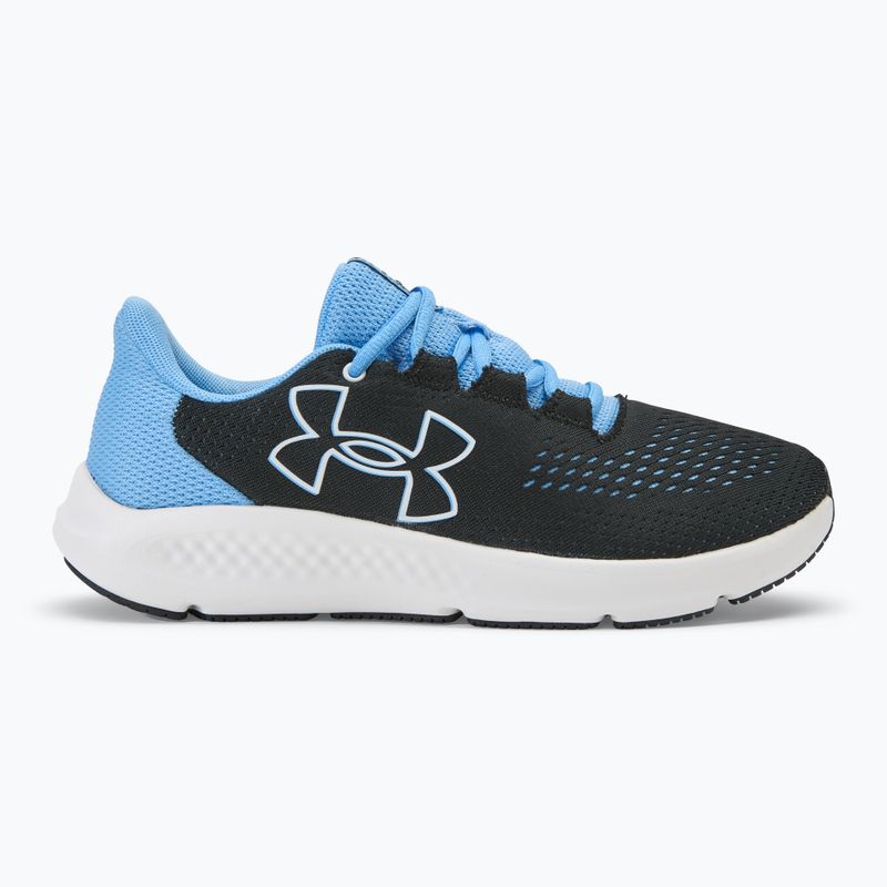 Under Armour Charged Pursuit 3 Big Logo női futócipő fekete/horizon kék/fehér 2