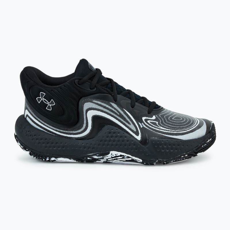 Under Armour Spawn 6 Mid kosárlabda cipő fekete/távoli szürke/mod szürke 2