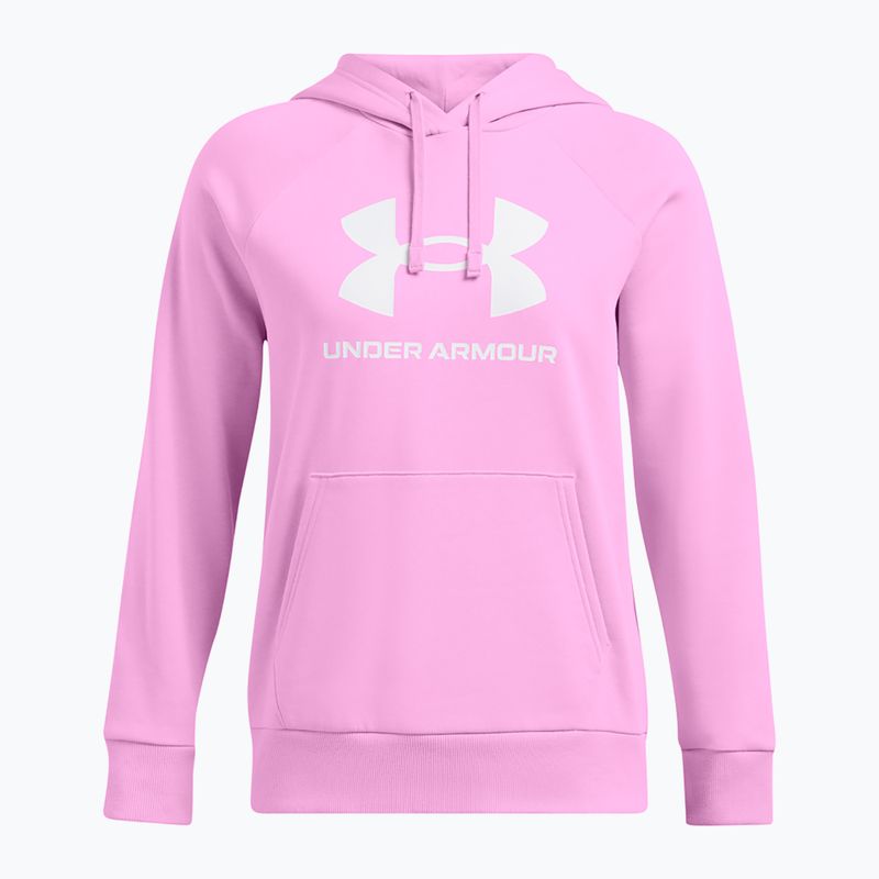 Női Under Armour Rival Fleece Big Logo Hoody csillag rózsaszín/fehér