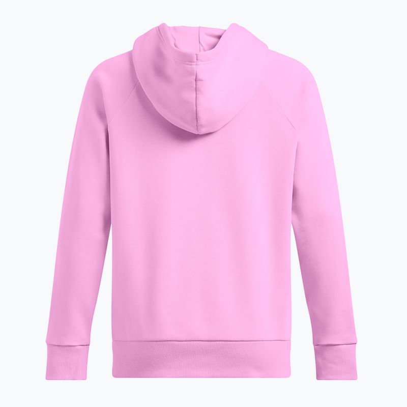 Női Under Armour Rival Fleece Big Logo Hoody csillag rózsaszín/fehér 2