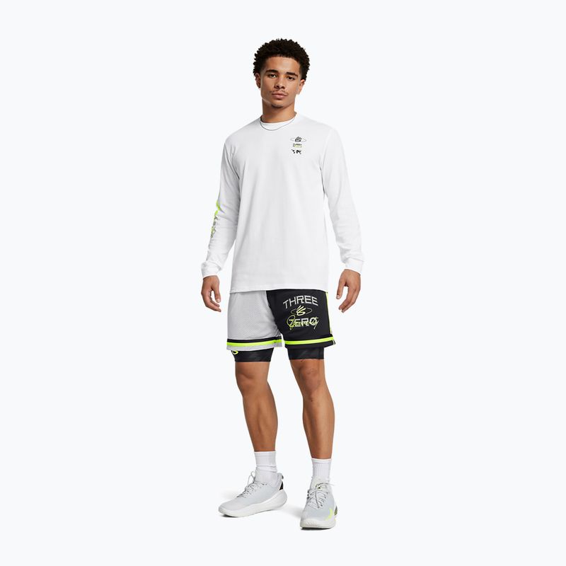 Under Armour Curry Verbiage Heavyweight férfi hosszú ujjú fehér/high vis sárga/fekete 2