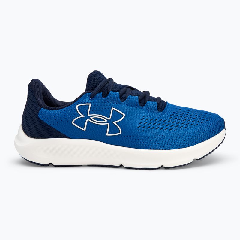 Férfi Under Armour Charged Pursuit 3 Big Logo tech kék/éjsötét/fehér futócipők 2