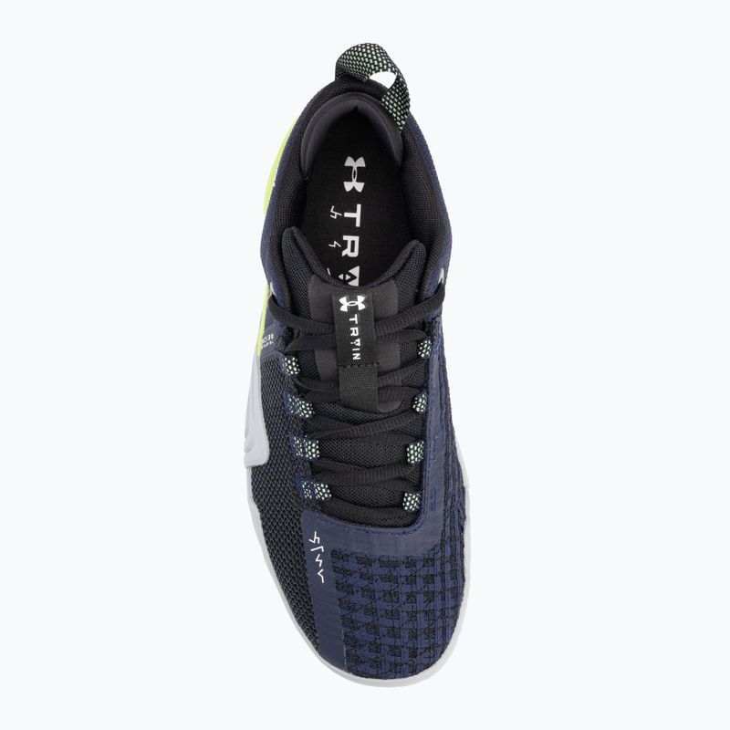 Under Armour férfi edzőcipő TriBase Reign 6 midnight navy/morph zöld/fehér 5