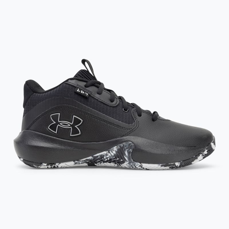 Under Armour Lockdown 7 kosárlabda cipő fekete/fekete/metál ezüst 2