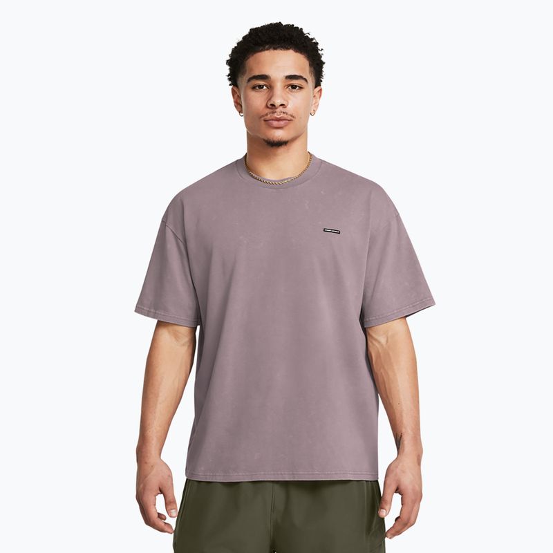 Férfi póló Under Armour HW OS Logo Wash tetra gray/white