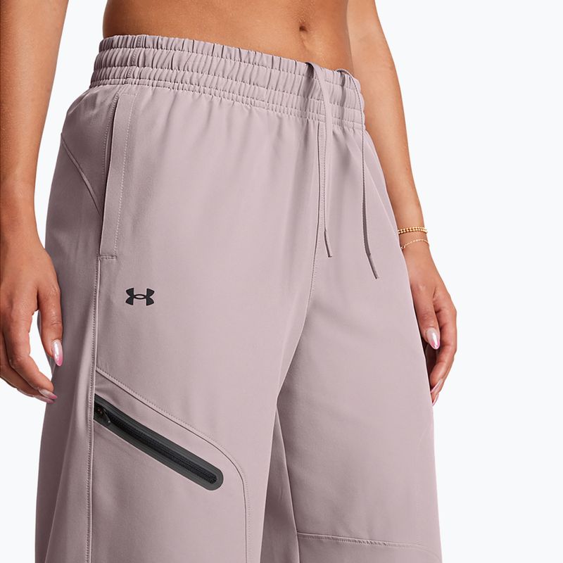 Under Armour női nadrág Unstoppable Woven Wide Leg tetra szürke/fekete 4