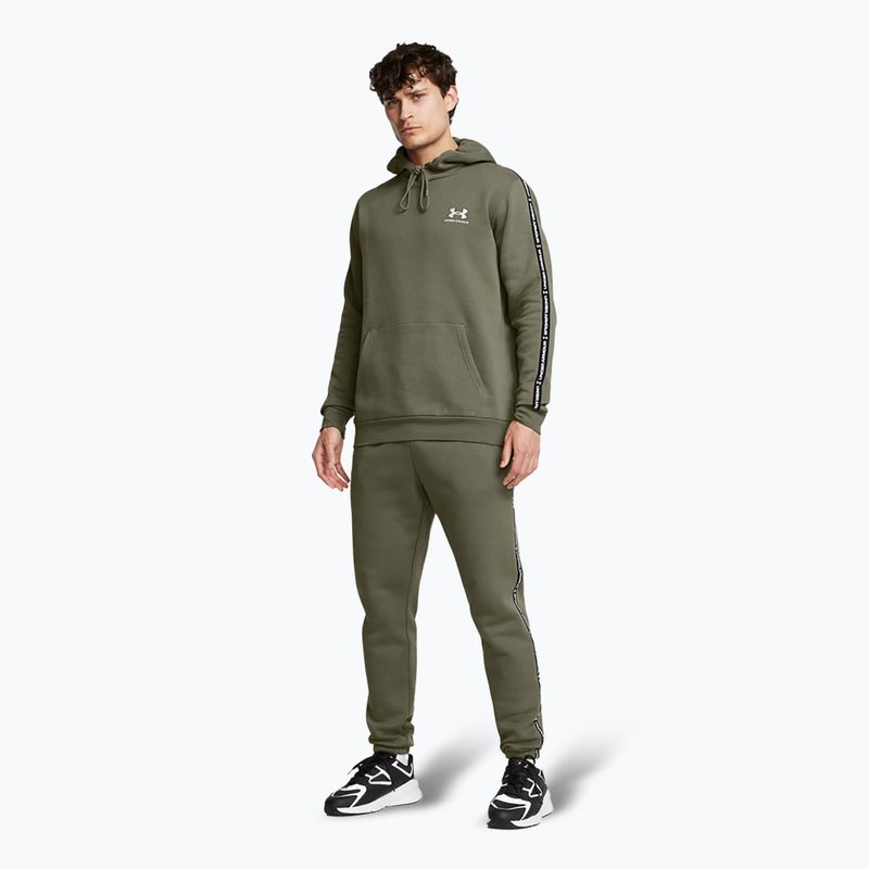 Férfi pulóver Under Armour Icon Fleece HD marine green/white 2