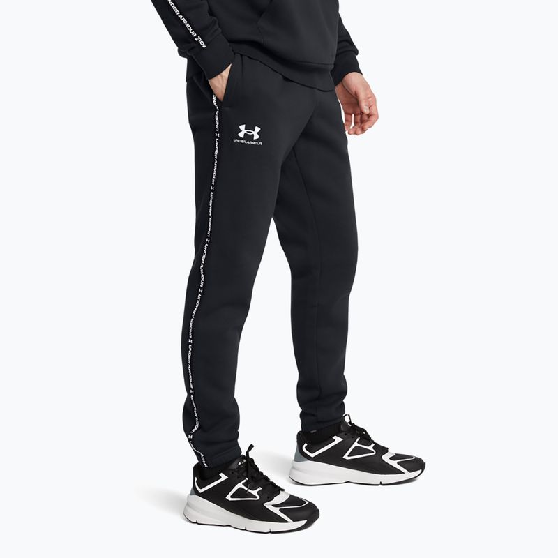 Férfi Under Armour Icon Fleece Jgr fekete/fehér nadrág