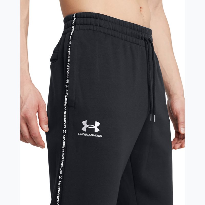 Férfi Under Armour Icon Fleece Jgr fekete/fehér nadrág 4