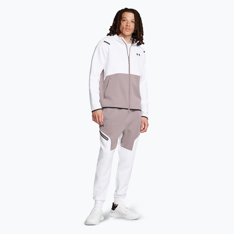 Férfi Under Armour Unstoppable Fleece tetra szürke/fehér/fekete nadrág 2