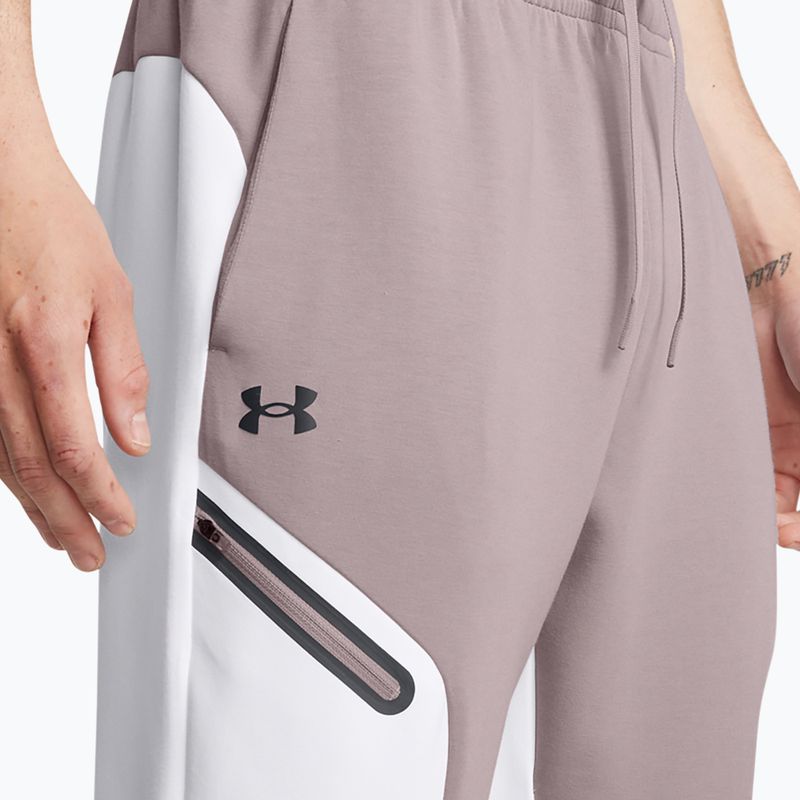 Férfi Under Armour Unstoppable Fleece tetra szürke/fehér/fekete nadrág 4