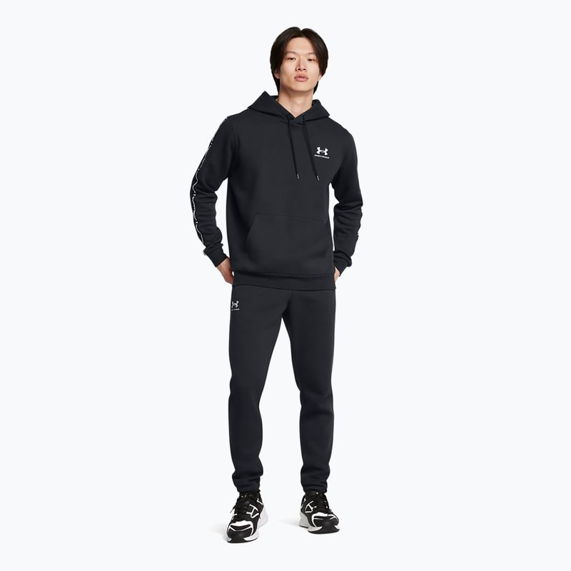 Férfi pulóver Under Armour Icon Fleece HD black/white 2