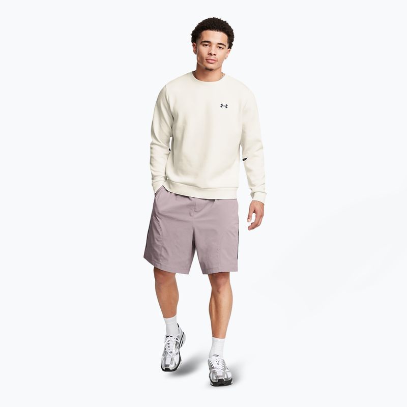 Férfi Under Armour Unstoppable Fleece Crew pulóver csúcstartó fehér/fekete 2