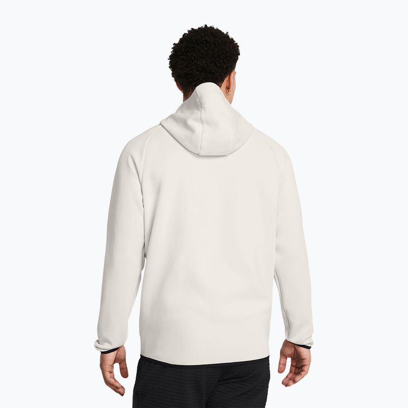 Férfi pulóver Under Armour Unstoppable Fleece Full Zip HD summit white/black 3