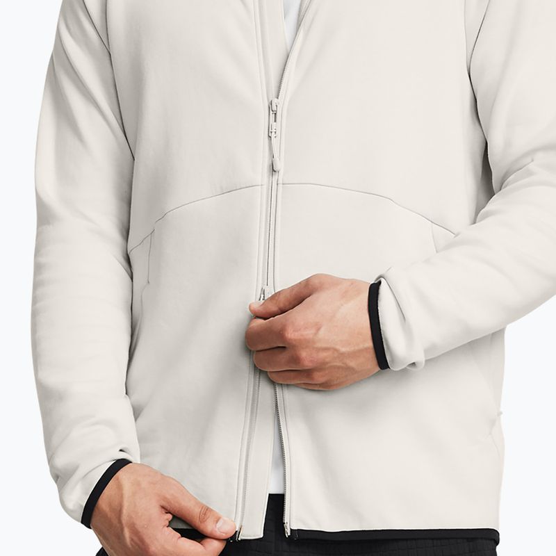 Férfi pulóver Under Armour Unstoppable Fleece Full Zip HD summit white/black 4