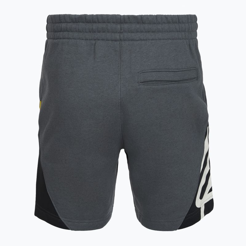 Férfi Under Armour Curry Splash Fleece rövidnadrág castlerock full heather/fekete/fekete/fehér agyag 2